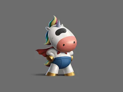 Character Design: "Lollipop" the Unicorn! character design digital painting fantasy graphic art illustration