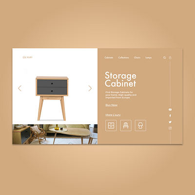 L'xury series product page ui - Cabinet design flat ui ux web