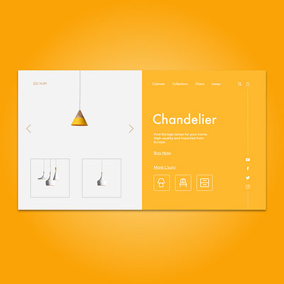 L'xury series product page ui - Chandelier Page design flat ui ux web website