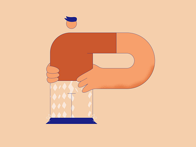 P 2d 36days p 36daysoftype 36daysoftype07 animation artwork characterdesign color palette drawing illustration loop texture