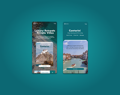 Luxury Travels mobile ui branding design flat mobile web