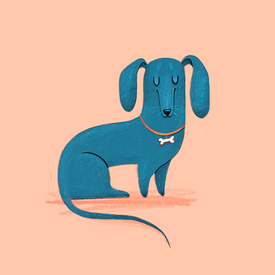 Zen animal dachshund digitalart dog dog illustration drawing illustration pet procreate