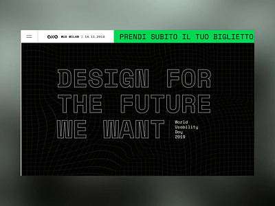 WUD Milan - Homepage Scroll Animation animation design event event branding ui web website