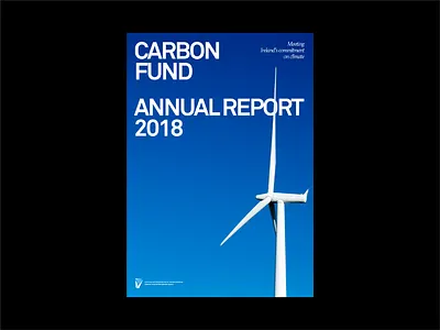 Cover of the Annual Report 2018 of Carbon Fund cover book cover design design designer graphic type typography