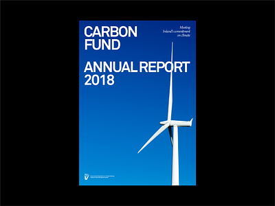 Cover of the Annual Report 2018 of Carbon Fund cover book cover design design designer graphic type typography