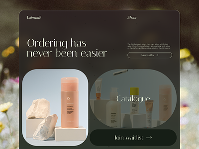 Labeauté - beauty distributor beauty design graphic design skincare ui user interface uxui web website