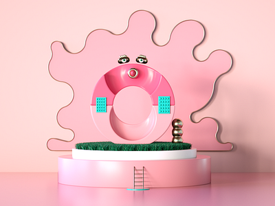 Wierd Eye 3D 3d 3d art blender branding cinema4d design illustration landingpage photoshop vector