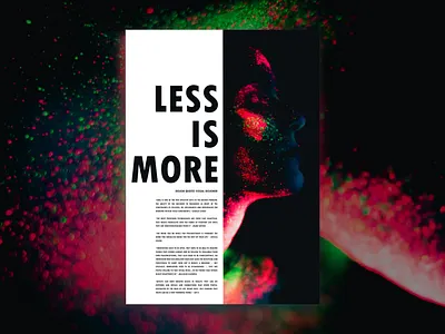 Less is More 2020 branding brushes design dribbble female gradient gradient color graphic design illustration landing page motion design paint poster poster design trend ui ux vector website