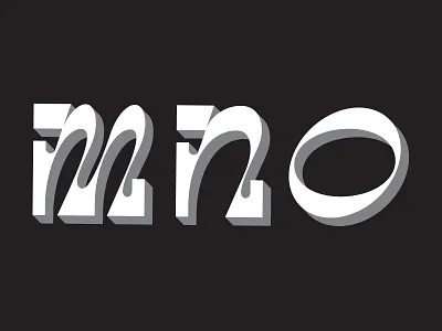 MNO for 36 days of type 36 days of type 36daysoftype geometric letter lettering m n o type typography