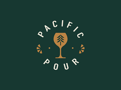 Pacific Pour bartender bartending branding british columbia cocktail design illustration logo tree vancouver westcoast