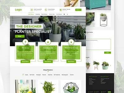 Plant Shop Landing Page Website Design app creative design illustration landing page landing page design plant shop ui ui ux ui design ux ux design web design website website concept website design