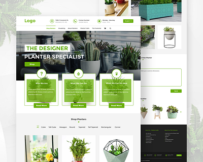 Plant Shop Landing Page Website Design app creative design illustration landing page landing page design plant shop ui ui ux ui design ux ux design web design website website concept website design