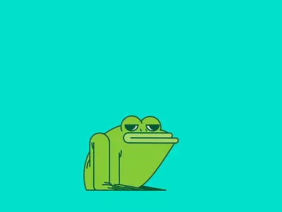 P is for Frog 2d 36daysoftype after effects aftereffects animal animation animation 2d character frog illustration patswerk vector