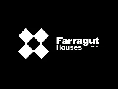Farragut Houses Renovation Logo branding and identity bronx house house logo nyc nycbrandingagency