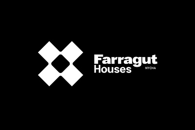 Farragut Houses Renovation Logo branding and identity bronx house house logo nyc nycbrandingagency