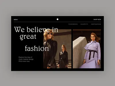 Fashion Website - Home Page Exploration black clean concept design fashion home minimal typography ui ui design web web design webdesign website