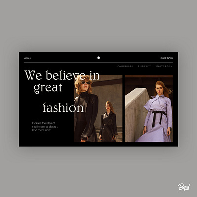 Fashion Website - Home Page Exploration black clean concept design fashion home minimal typography ui ui design web web design webdesign website