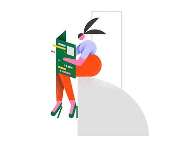 Reading book 2d book chair character color comptuer design flat geometry girl graphic icon illustration minimal pattern reading red vector web woman