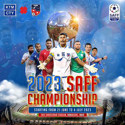 KTMCTY x ANFA Saff Championship 2023 graphic design