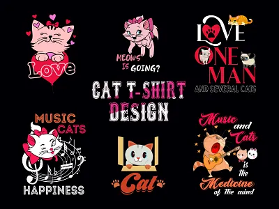 Cat T-shirt Design cat cat lady catlover catlovers cats t shirt t shirt design t shirt illustration t shirts