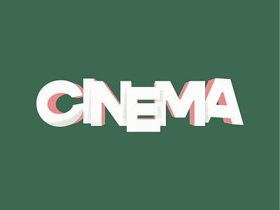 cinema illustration typography vector