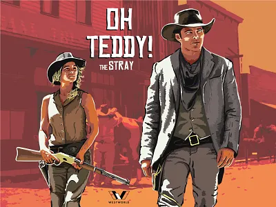 The Stray Westowrld S01 E03 art brush color cowboy design draw drawing dribbble graphic graphicdesign illustration illustrator line art paint vector vector art wacom west western wild