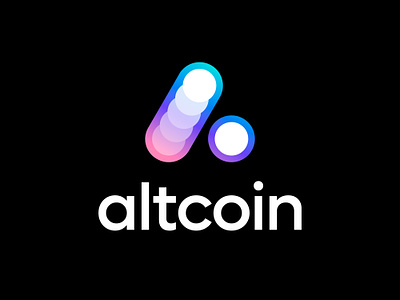 A monogram for altcoin blockchain branding coin crypto fintech logo money technology
