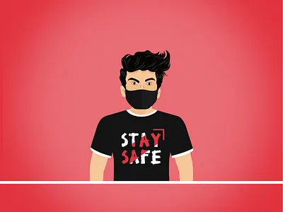 Stay Safe Stay Home ⚠(Corona Virus ) awesome design corona render corona renderer coronarender coronavirus design famous design illustration stay safe stayhome vector virus
