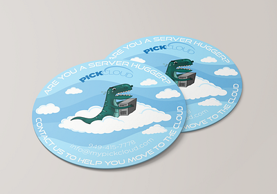 Pick Cloud Coaster animation branding character clean coaster design dinosaurs illustration illustrator logo minimal typography ux vector