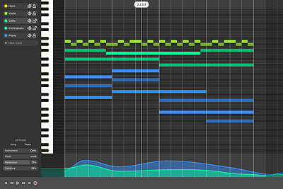 Music Composing Editor design flat icon ui