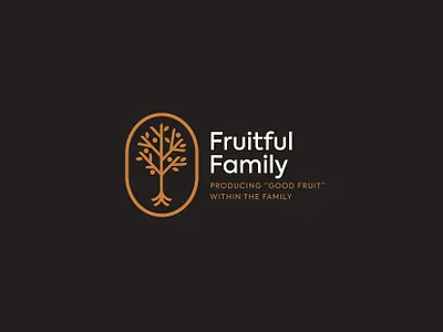 Fruitful Family Logo Design design family graphic design icon identity logo logotype mark tree tree logo treetop