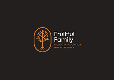 Fruitful Family Logo Design design family graphic design icon identity logo logotype mark tree tree logo treetop