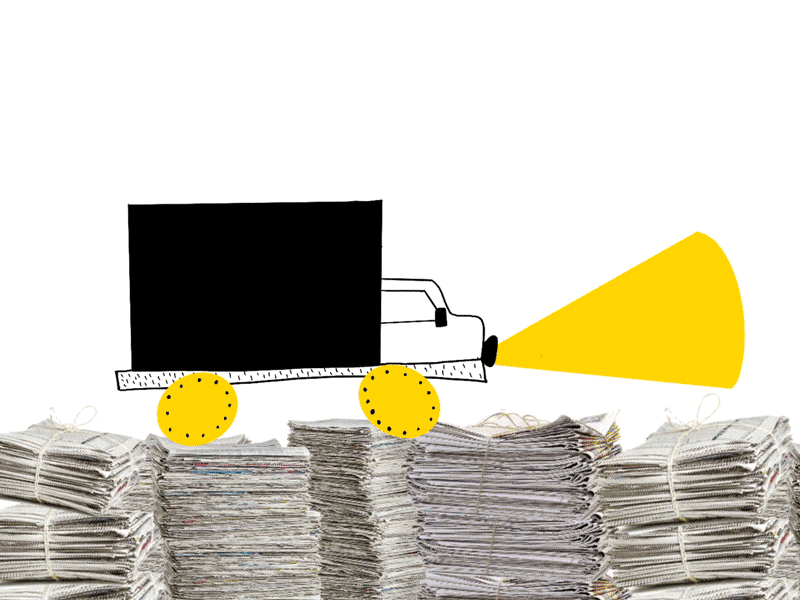 Eco Bus animation bus illustration paper
