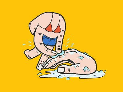 Wash yer hands coronavirus covid 19 drawing hygiene illustration