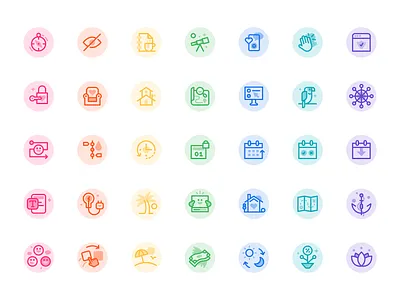 Homeschool App Icon Library app b2b brand brand identity brand system branding consumer figma home icon iconography illus illustration landing page marketing site saas ui