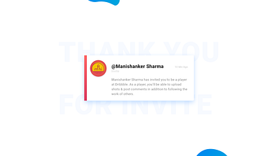 Daily UI 13 - Dribble Invite card ! card card ui design digital free invite invites logo minimal typography ui ux vector xd