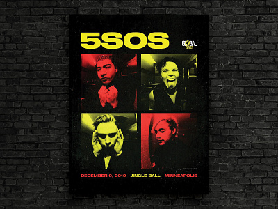 5SOS Minneapolis Jingle Ball poster concert concert poster gig gig poster minneapolis music poster poster design print