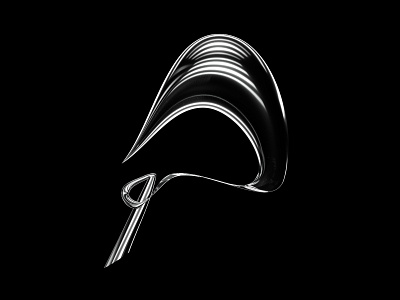 36 Days of Type - P 36dayoftype 36daysoftype 36daysoftype07 black chrome design letter logo metal minimal monochrome redshift typography