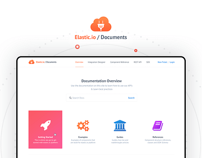 Elastic.io Docs branding docs documentation logo saas ui