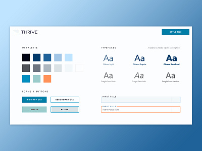 Thrive Aviation Style Tiles ui ui design web design