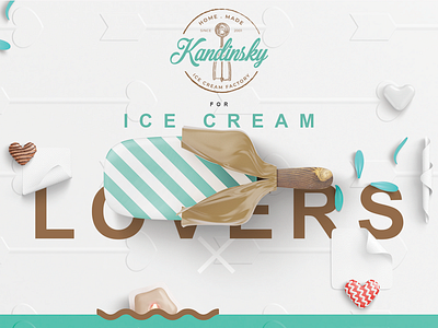 Kandinsky Ice Cream Lovers brand brand design branding design icecream identity design logo logotype mark vector