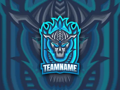 Skull esport logo mascot skull team