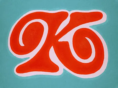 Funky Letter K handlettering letter lettering procreate typography