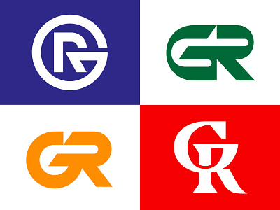 GR Versions design gr gr logo gr monogram letter logo logotype mark monogram symbol typography