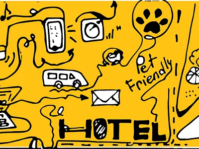 Illustration : Graphic recording drawing facilitation graphic hotels illustraion illustrator recording web