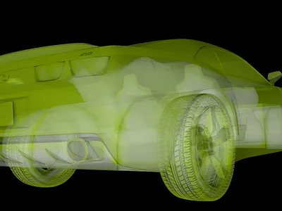 X-Ray Camaro 3d adobe after effects c4d maxonc4d physical render