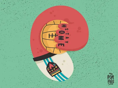 STAY HOME, STAY HOME 36 days of type 36daysoftype 36daysoftype07 corona design germany graphic iampommes illustration love mannheim music playlist pommes stayathome stayhome three lions typography vector