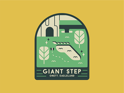 Giant Step design flat illustration minimal patches simple vector video games