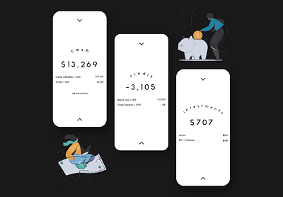 Accounted For app bank branding design finance ios minimal mobile app mobile ui ui ux