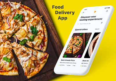 Food Delivery App design interface minimal mobile ui ux